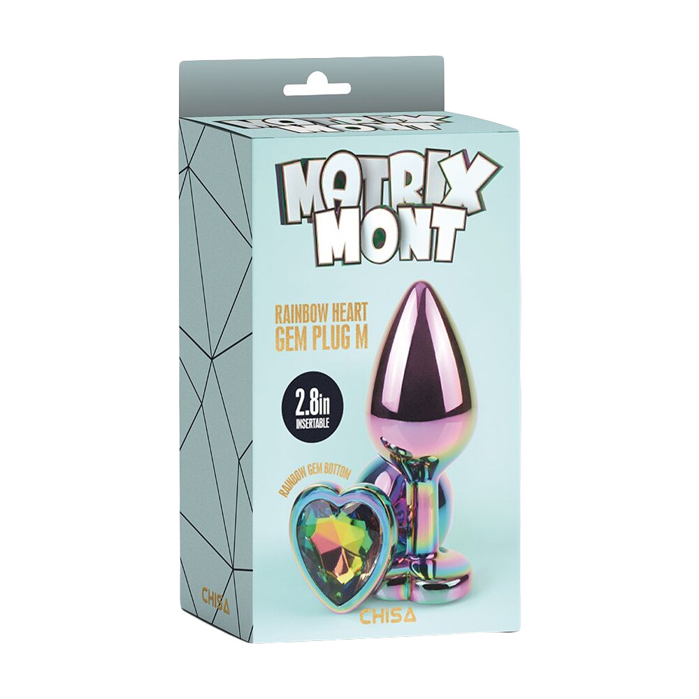 Plug Anale Rainbow Heart Gem Ø 3,3 cm - immagine 5